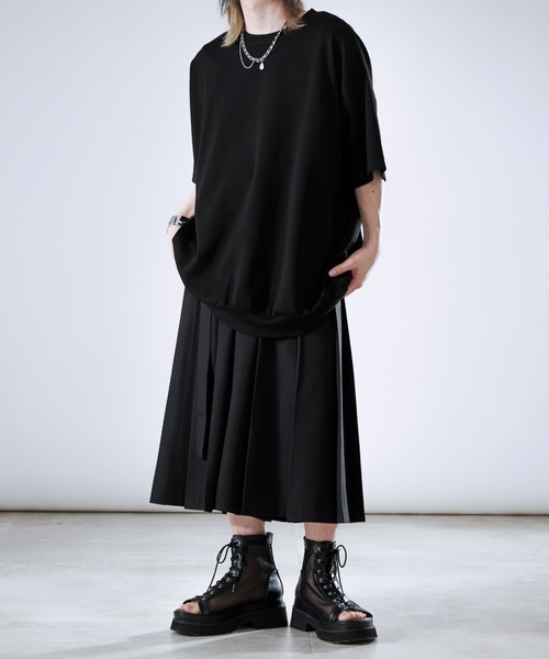 狐独(コドク)の「フォックス刺繍ルーズTシャツ(Tシャツ/カットソー・メンズ・ブラック/オフホワイト・MEDIUM/LARGE)」の4枚目の写真