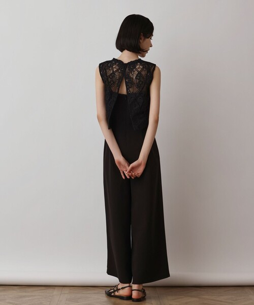 美品　グレースコンチネンタル ワイドサロペット　オールインワン　お呼ばれ　レース ワイドサロペット / GRACE CONTINENTAL | GRACE CONTINENTAL