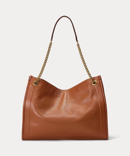 LAUREN RALPH LAUREN（ローレン ラルフ ローレン）の「ペブルド レザー ラージ Bradley トート バッグ（トートバッグ・レディース・ブラウン・ONE）」の8枚目の写真