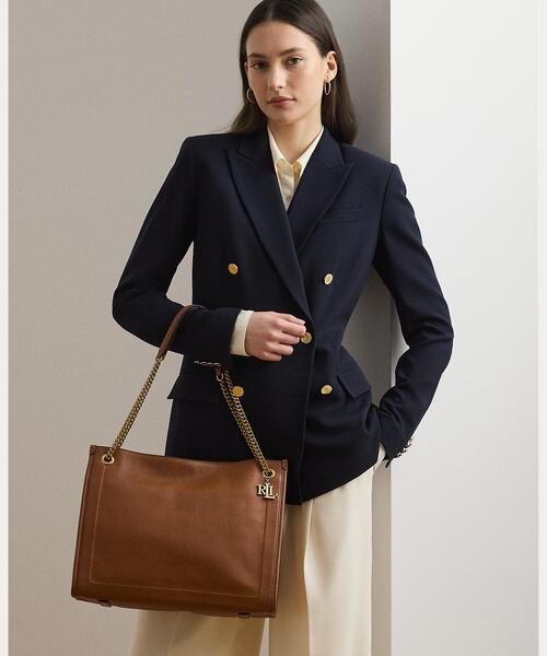 LAUREN RALPH LAUREN（ローレン ラルフ ローレン）の「ペブルド レザー ラージ Bradley トート バッグ（トートバッグ・レディース・ブラウン・ONE）」の11枚目の写真