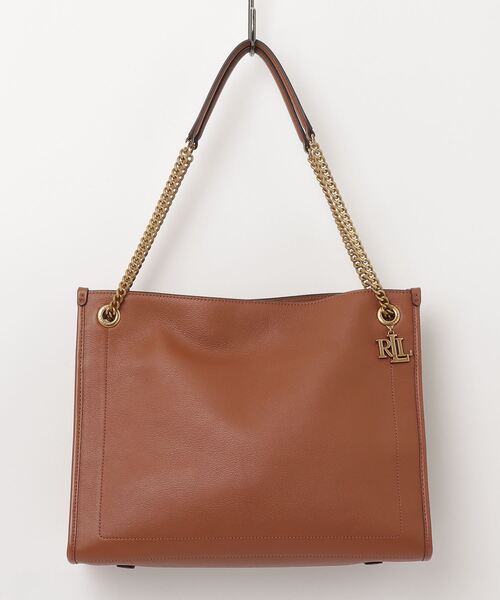 LAUREN RALPH LAUREN（ローレン ラルフ ローレン）の「ペブルド レザー ラージ Bradley トート バッグ（トートバッグ・レディース・ブラウン・ONE）」の2枚目の写真