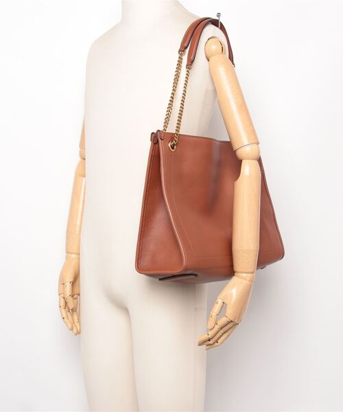 LAUREN RALPH LAUREN（ローレン ラルフ ローレン）の「ペブルド レザー ラージ Bradley トート バッグ（トートバッグ・レディース・ブラウン・ONE）」の6枚目の写真