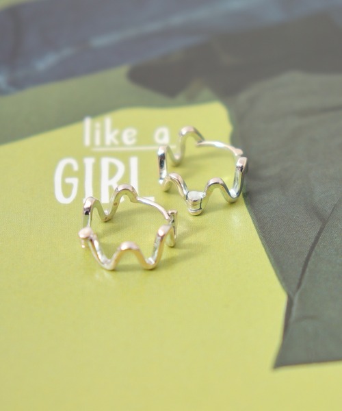 [ New Arrivals ] 925シルバー ピアス(両耳用) フープピアス 両耳用 シルバー925 18k GP 18G リングピアス 2点
