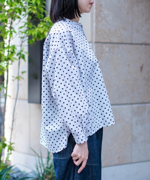 D.M.G.（ドミンゴ）の「[D.M.G / ディーエムジー] ブロードドット BIGポケットワイドシャツ（シャツ/ブラウス・レディース・グレー系その他/ベージュ系その他・2/3）」の13枚目の写真