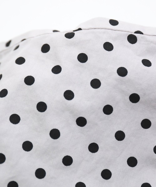 D.M.G.（ドミンゴ）の「[D.M.G / ディーエムジー] ブロードドット BIGポケットワイドシャツ（シャツ/ブラウス・レディース・グレー系その他/ベージュ系その他・2/3）」の8枚目の写真