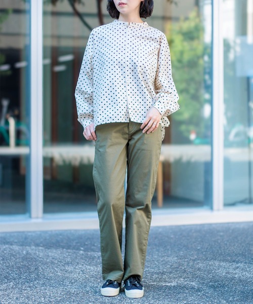 D.M.G.（ドミンゴ）の「[D.M.G / ディーエムジー] ブロードドット BIGポケットワイドシャツ（シャツ/ブラウス・レディース・グレー系その他/ベージュ系その他・2/3）」の11枚目の写真