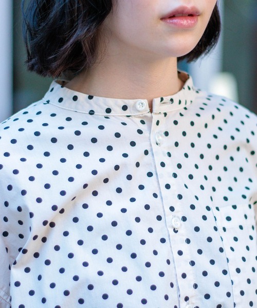 D.M.G.（ドミンゴ）の「[D.M.G / ディーエムジー] ブロードドット BIGポケットワイドシャツ（シャツ/ブラウス・レディース・グレー系その他/ベージュ系その他・2/3）」の17枚目の写真