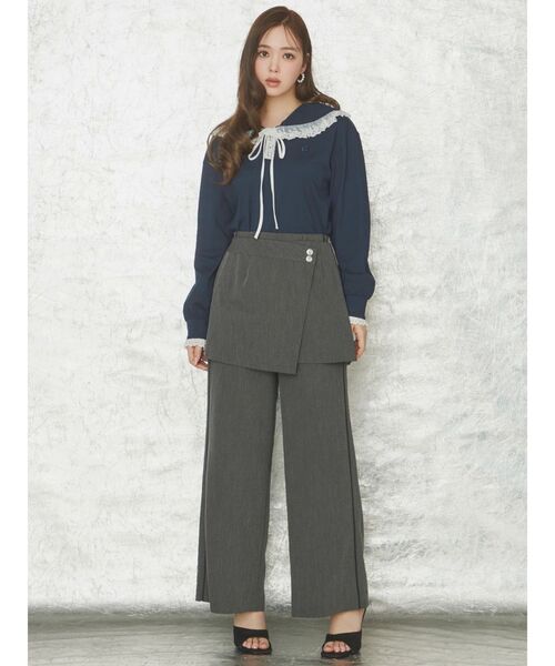 CALNAMUR（カルナムール）の「ハイウエストサイドラインＰＴ×ミニＳＫＳＥＴ（その他パンツ・レディース・グレー/その他1・SMALL/MEDIUM）」の3枚目の写真