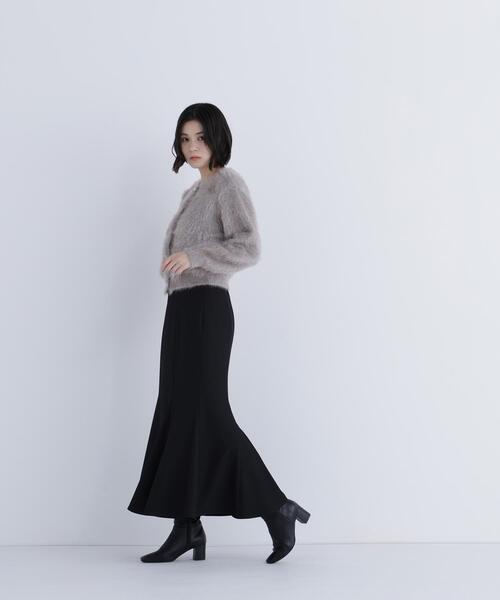 NATURAL BEAUTY BASIC（ナチュラルビューティーベーシック）の「◇ヘム切替マーメイドスカート（スカート・レディース・オフホワイト/ブラック/ダークブラウン/ブルー/ホワイト系その他2/ブラウン・SMALL/MEDIUM/P/S）」の7枚目の写真