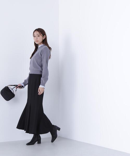NATURAL BEAUTY BASIC（ナチュラルビューティーベーシック）の「◇ヘム切替マーメイドスカート（スカート・レディース・オフホワイト/ブラック/ダークブラウン/ブルー/ホワイト系その他2/ブラウン・SMALL/MEDIUM/P/S）」の10枚目の写真