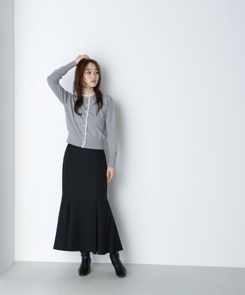 NATURAL BEAUTY BASIC（ナチュラルビューティーベーシック）の「◇ヘム切替マーメイドスカート（スカート・レディース・オフホワイト/ブラック/ダークブラウン/ブルー/ホワイト系その他2/ブラウン・SMALL/MEDIUM/P/S）」の11枚目の写真