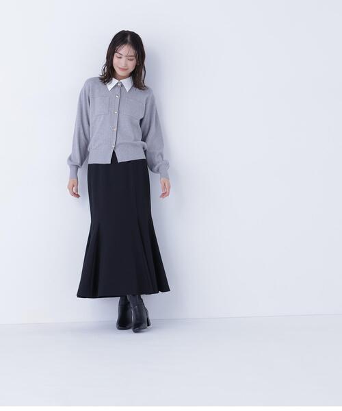 NATURAL BEAUTY BASIC（ナチュラルビューティーベーシック）の「◇ヘム切替マーメイドスカート（スカート・レディース・オフホワイト/ブラック/ダークブラウン/ブルー/ホワイト系その他2/ブラウン・SMALL/MEDIUM/P/S）」の13枚目の写真