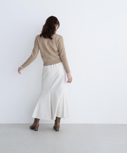 NATURAL BEAUTY BASIC（ナチュラルビューティーベーシック）の「◇ヘム切替マーメイドスカート（スカート・レディース・オフホワイト/ブラック/ダークブラウン/ブルー/ホワイト系その他2/ブラウン・SMALL/MEDIUM/P/S）」の19枚目の写真