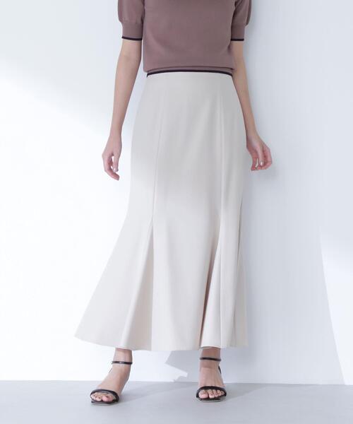 NATURAL BEAUTY BASIC（ナチュラルビューティーベーシック）の「◇ヘム切替マーメイドスカート（スカート・レディース・オフホワイト/ブラック/ダークブラウン/ブルー/ホワイト系その他2/ブラウン・SMALL/MEDIUM/P/S）」の22枚目の写真