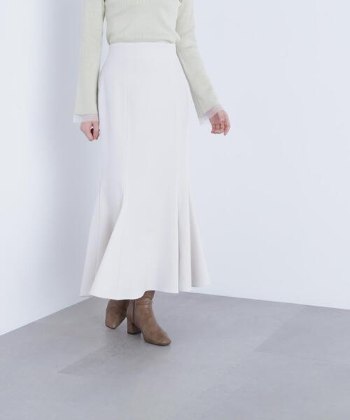 NATURAL BEAUTY BASIC(ナチュラルビューティーベーシック)の「◇ヘム切替マーメイドスカート(スカート・レディース・オフホワイト/ブラック/ダークブラウン/ブルー/ホワイト系その他2/ブラウン・SMALL/MEDIUM/P/S)」の8枚目の写真
