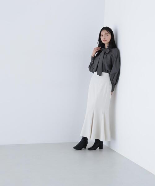 NATURAL BEAUTY BASIC(ナチュラルビューティーベーシック)の「◇ヘム切替マーメイドスカート(スカート・レディース・オフホワイト/ブラック/ダークブラウン/ブルー/ホワイト系その他2/ブラウン・SMALL/MEDIUM/P/S)」の11枚目の写真