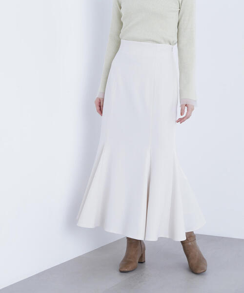 NATURAL BEAUTY BASIC（ナチュラルビューティーベーシック）の「◇ヘム切替マーメイドスカート（スカート・レディース・オフホワイト/ブラック/ダークブラウン/ブルー/ホワイト系その他2/ブラウン・SMALL/MEDIUM/P/S）」の3枚目の写真