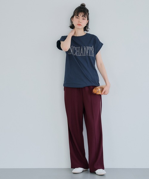 coca(coca)(コカ)の「ジョーゼットラインパンツ(その他パンツ・レディース・ワイン/チャコール・M/L/S)」の4枚目の写真