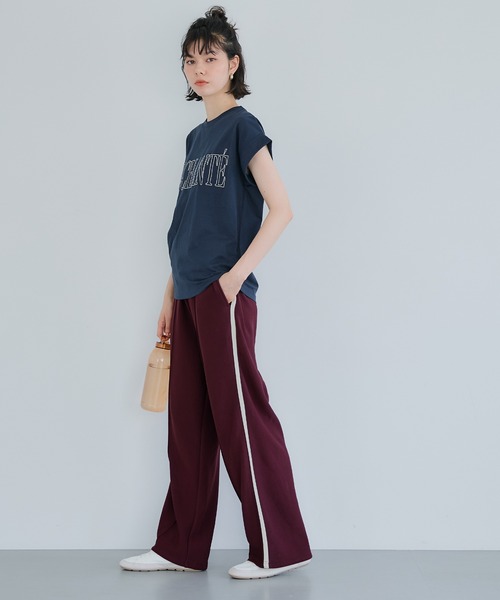 coca(coca)(コカ)の「ジョーゼットラインパンツ(その他パンツ・レディース・ワイン/チャコール・M/L/S)」の5枚目の写真
