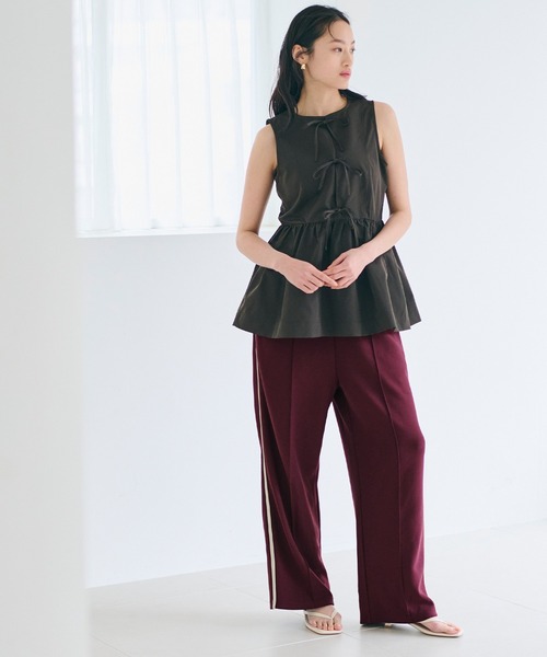 coca(coca)(コカ)の「ジョーゼットラインパンツ(その他パンツ・レディース・ワイン/チャコール・M/L/S)」の8枚目の写真