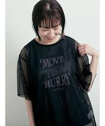 メッシュTシャツ&プリントノースリーブSET