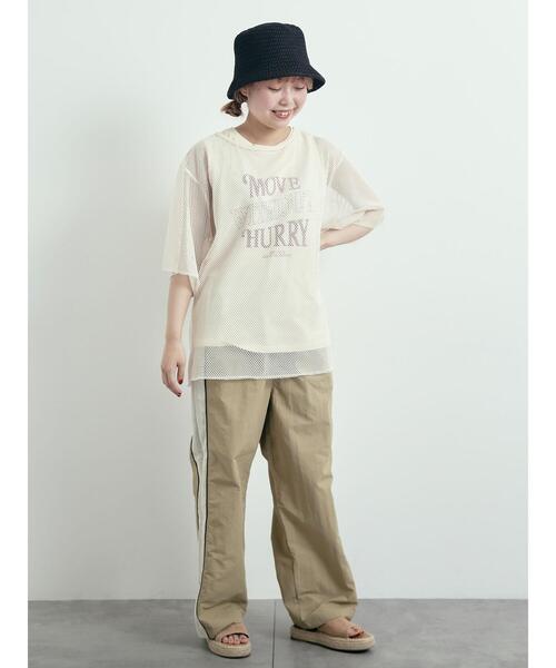 SM2(エスエムツー)の「メッシュTシャツ&プリントノースリーブSET(Tシャツ/カットソー・レディース・グレー/オフホワイト/カーキ/ブラック・F)」の19枚目の写真