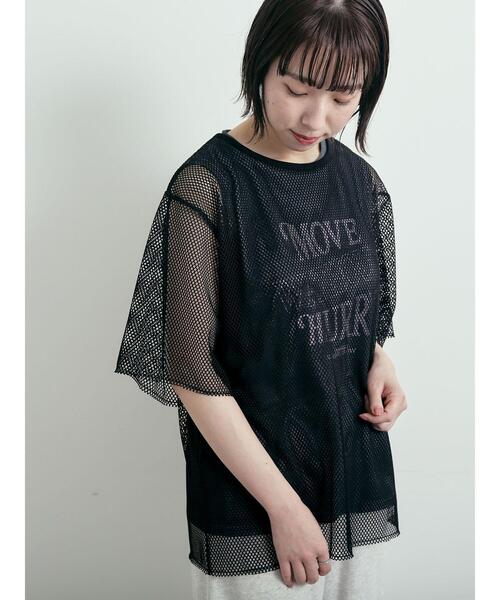 SM2(エスエムツー)の「メッシュTシャツ&プリントノースリーブSET(Tシャツ/カットソー・レディース・グレー/オフホワイト/カーキ/ブラック・F)」の21枚目の写真