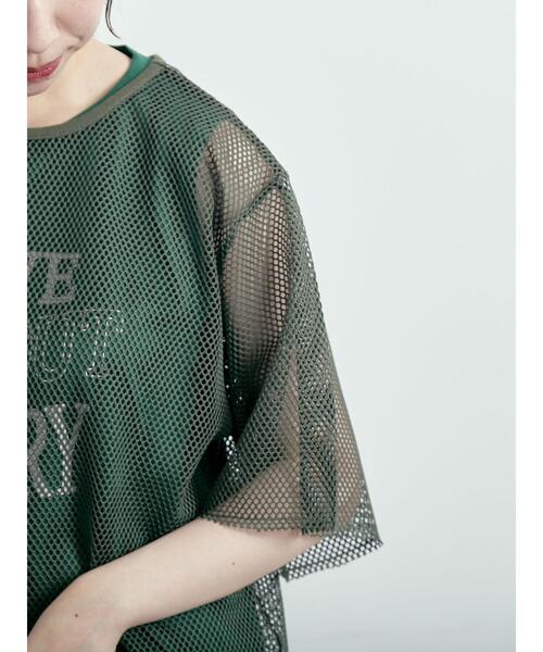 SM2(エスエムツー)の「メッシュTシャツ&プリントノースリーブSET(Tシャツ/カットソー・レディース・グレー/オフホワイト/カーキ/ブラック・F)」の20枚目の写真