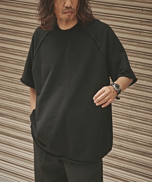 Crushed Raglan T-Shirt / クラッシュ加工 半袖 ラグランTシャツ（T