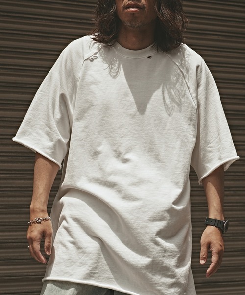 Crushed Raglan T-Shirt / クラッシュ加工 半袖 ラグランTシャツ（T