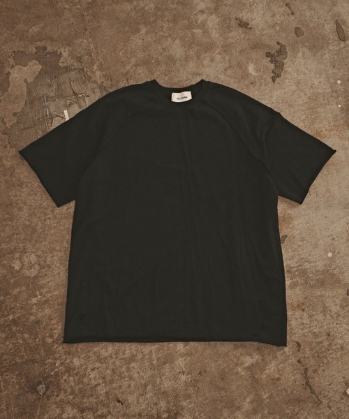 ALL RUNS(オールランズ)の「Crushed Raglan T-Shirt / クラッシュ加工 半袖 ラグランTシャツ(Tシャツ/カットソー・メンズ・ブラック/ダークグレー/ライトグレー/アイボリー・XL/M/L)」の11枚目の写真