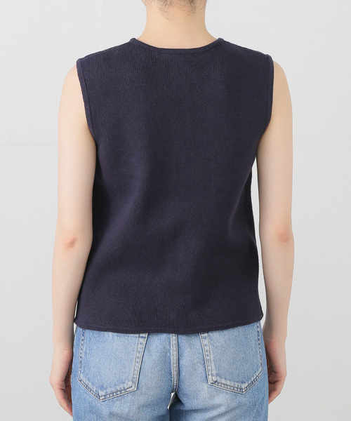プラージュ PLAGE 【RIAM】ショールカラーベスト plage Plage 2021SS 「R'IAM LOOSE」 リネン混ベスト ベージュ