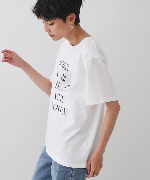 OPAQUE.CLIP（オペークドットクリップ）の「◆フォトプリントTシャツ【洗濯機洗い可】（Tシャツ/カットソー・レディース・ホワイト/ホワイト系1/ライトベージュ・40/38）」の19枚目の写真