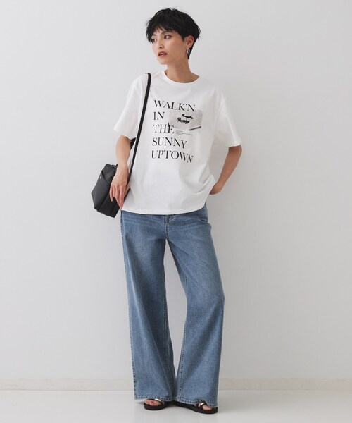 OPAQUE.CLIP（オペークドットクリップ）の「◆フォトプリントTシャツ【洗濯機洗い可】（Tシャツ/カットソー・レディース・ホワイト/ホワイト系1/ライトベージュ・40/38）」の20枚目の写真