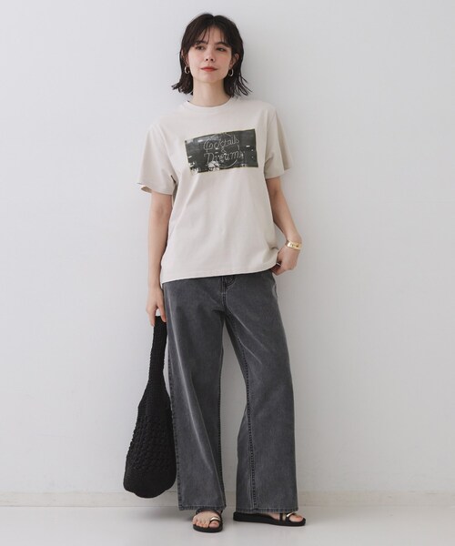 OPAQUE.CLIP（オペークドットクリップ）の「◆フォトプリントTシャツ【洗濯機洗い可】（Tシャツ/カットソー・レディース・ホワイト/ホワイト系1/ライトベージュ・40/38）」の14枚目の写真
