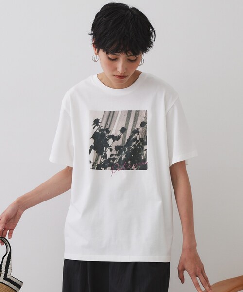 OPAQUE.CLIP（オペークドットクリップ）の「◆フォトプリントTシャツ【洗濯機洗い可】（Tシャツ/カットソー・レディース・ホワイト/ホワイト系1/ライトベージュ・40/38）」の17枚目の写真