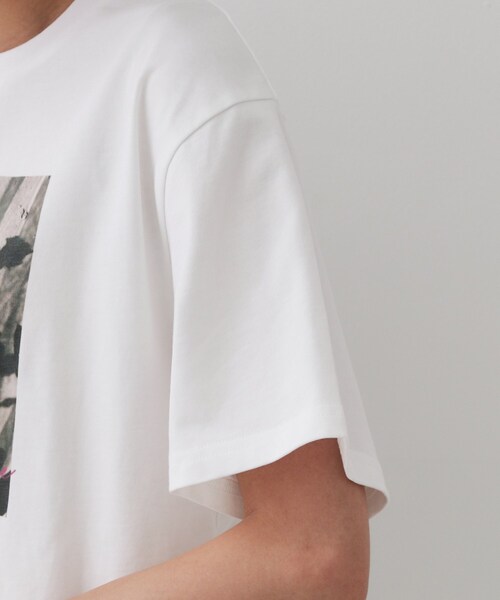 OPAQUE.CLIP（オペークドットクリップ）の「◆フォトプリントTシャツ【洗濯機洗い可】（Tシャツ/カットソー・レディース・ホワイト/ホワイト系1/ライトベージュ・40/38）」の6枚目の写真