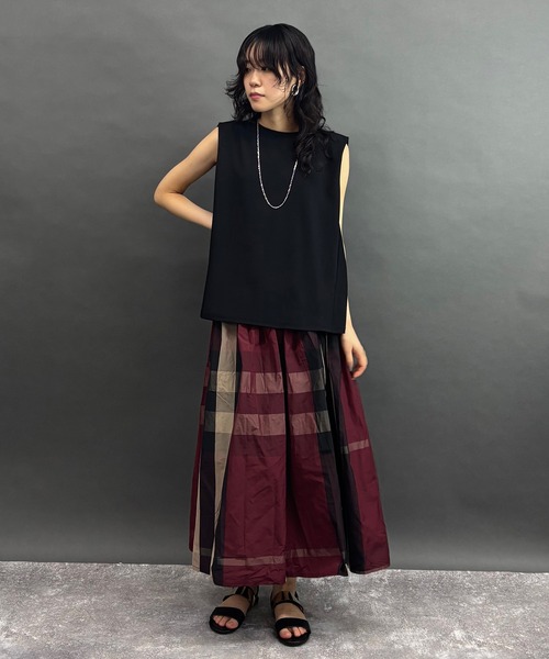 ワンダフルワールド❤️黒の色々チェックパッチワークスカート❤️ 楽天市場】【SALE／40%OFF】チェックツイルキルトスカート niko