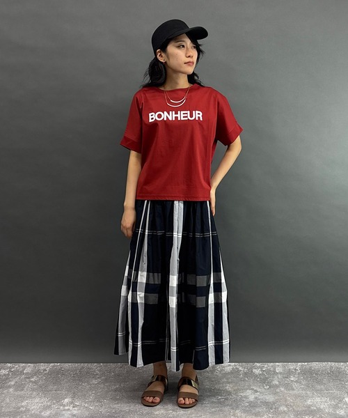 NICOLE white(ニコルホワイト)の「チェックスカート(スカート・レディース・オフホワイト/ブラック/レッド・FREE)」の9枚目の写真