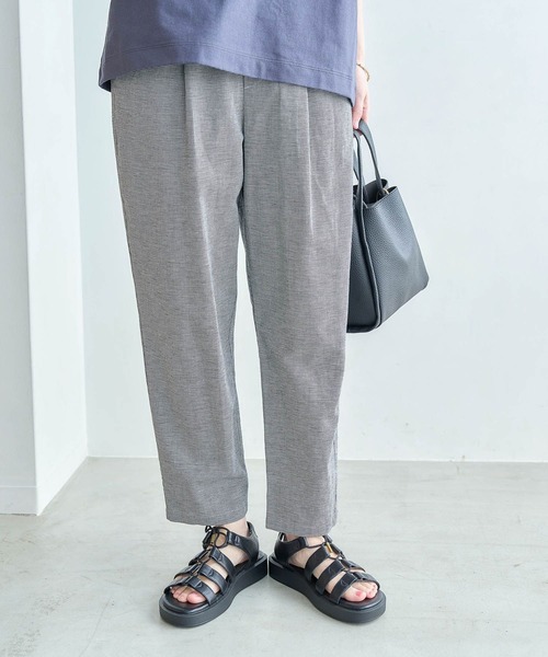 studio CLIP（スタディオクリップ）の「【撥水加工・接触冷感・速乾・UVカット】らくらくテーパードパンツ[プチ・プラス・トールサイズあり]（その他パンツ・レディース・ライトグレー/モカ/その他1/ネイビー/ブラック/カーキ・PF/MEDIUM/LARGE/SMALL/X-LARGE/XX-LARGE/TF/XXX-LARGE）」の6枚目の写真