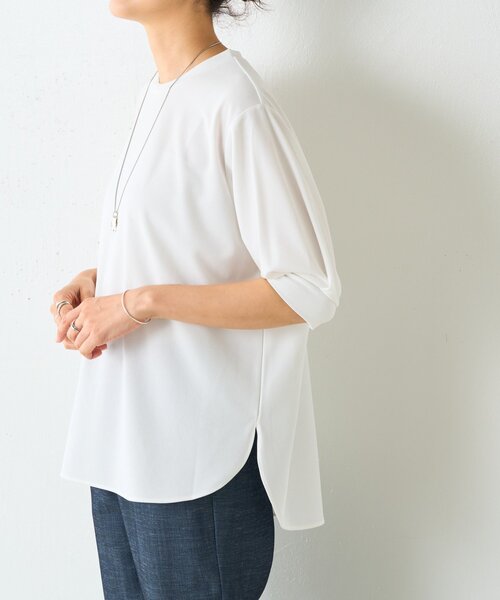 BEARDSLEY（ビアズリー）の「半袖Tブラウス（シャツ/ブラウス・レディース・ブラック/ホワイト・FREE）」の4枚目の写真