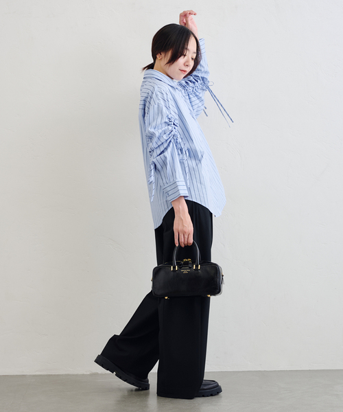 U by SPICK&SPAN(ユーバイスピックアンドスパン)の「ギャザースリーブシャツ(シャツ/ブラウス・レディース・ブルー/アイボリー・FREE)」の21枚目の写真