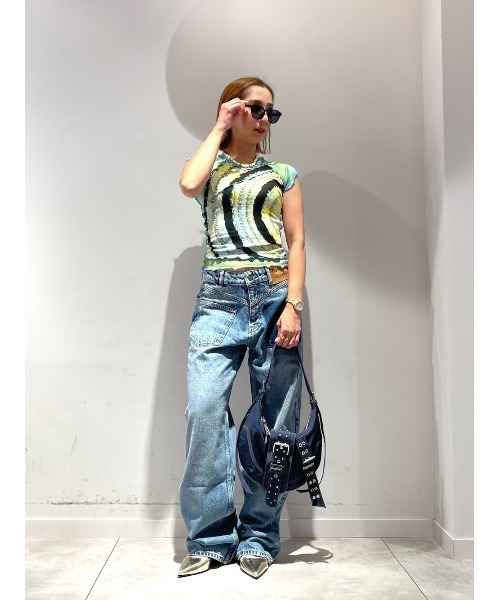 Desigual(デシグアル)の「アクアティック フィッシュプリント 丸首半袖Tシャツ Y2K(Tシャツ/カットソー・レディース・グリーン・XL/L/M/S/XS)」の5枚目の写真