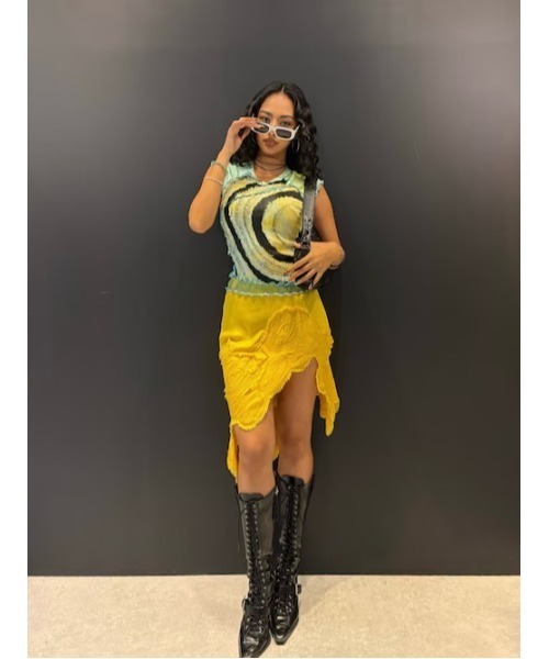 Desigual(デシグアル)の「アクアティック フィッシュプリント 丸首半袖Tシャツ Y2K(Tシャツ/カットソー・レディース・グリーン・XL/L/M/S/XS)」の3枚目の写真