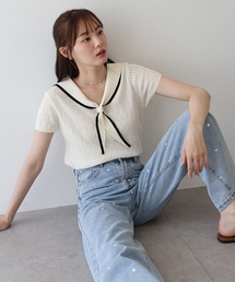 PATOU - パトゥ  KN0468032601N セーラーカラージャンパーニット レディース M PATOU - パトゥ KN0468032601N セーラーカラージャンパーニット