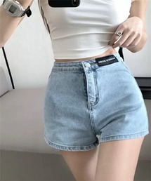 ストレッチ美脚デニムショートパンツ