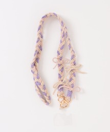 ALTROSE（アルトローズ）の「リボン編みスマホストラップ スマホショルダー スマホ ストラップ 編み込み リボン（スマホグッズ）」