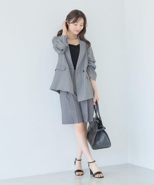 Andemiu（アンデミュウ）の「ライトハーフパンツ578205（その他パンツ・レディース・チャコールグレー/ライトベージュ・SMALL/MEDIUM）」の5枚目の写真