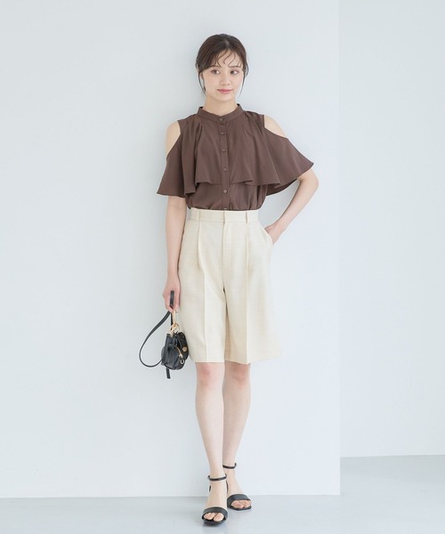 Andemiu（アンデミュウ）の「ライトハーフパンツ578205（その他パンツ・レディース・チャコールグレー/ライトベージュ・SMALL/MEDIUM）」の7枚目の写真