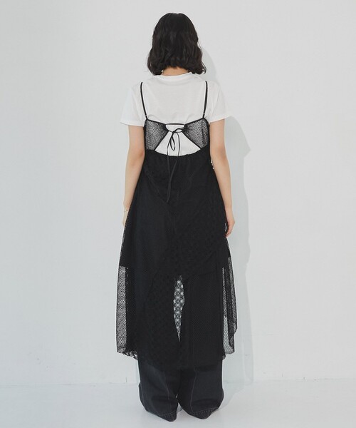 レイヤーレースキャミワンピース｜ウォッシャブル/夏服